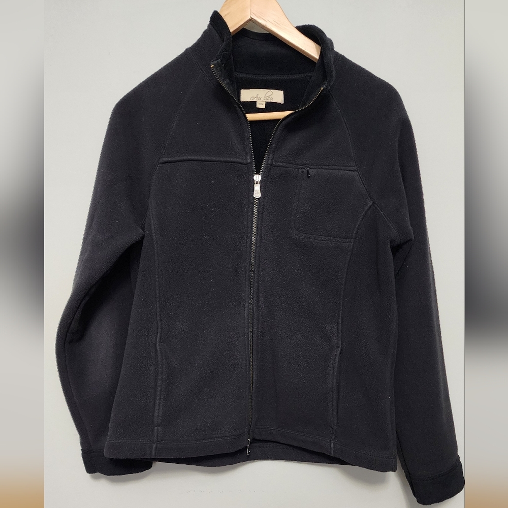 Au Lieu Black Women's Fleece Jacket Size Medium